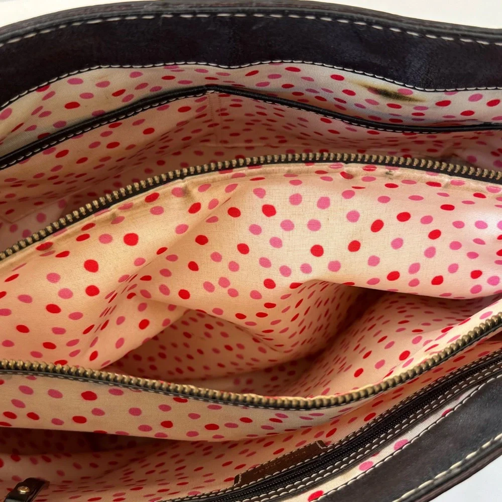 kate spade New York Large Black Leather Tote Bag - Picture 11 of 14